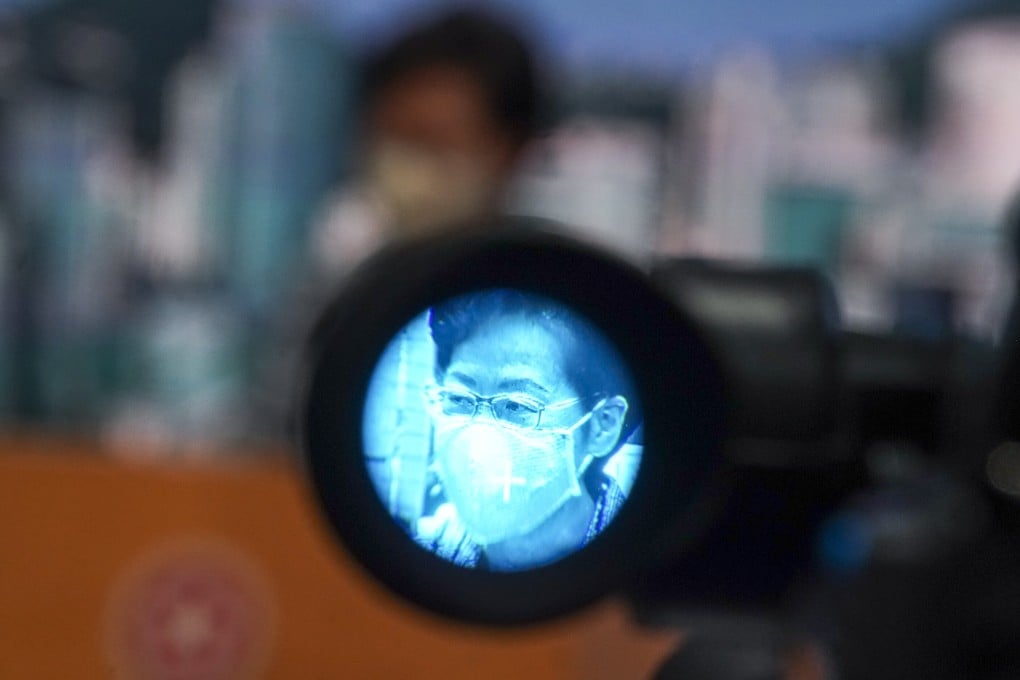 Chief Executive Carrie Lam Cheng Yuet-ngor meets the press at the Central Government Offices in Tamar before the executive council meeting, October 12. Photo: Felix Wong