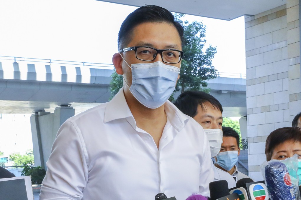 Lam Cheuk-ting appears in West Kowloon Court on Monday. Photo: Dickson Lee