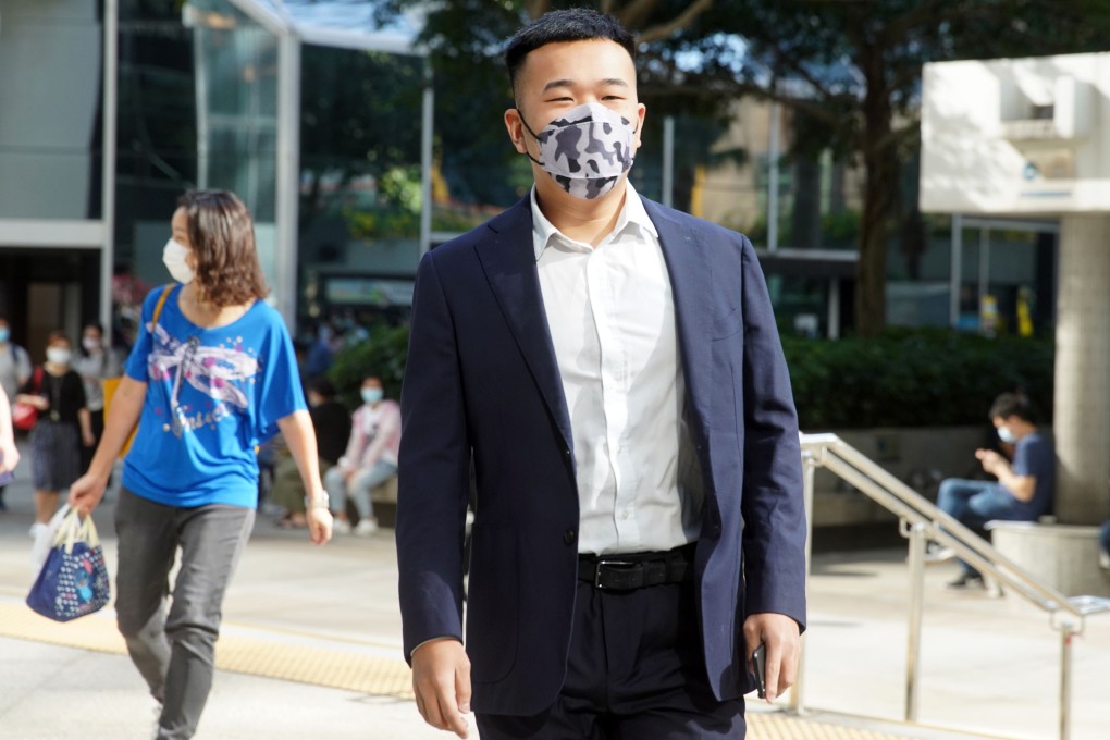 HKU student To Kai-wa appears at the District Court for a hearing on Monday. Photo: Winson Wong