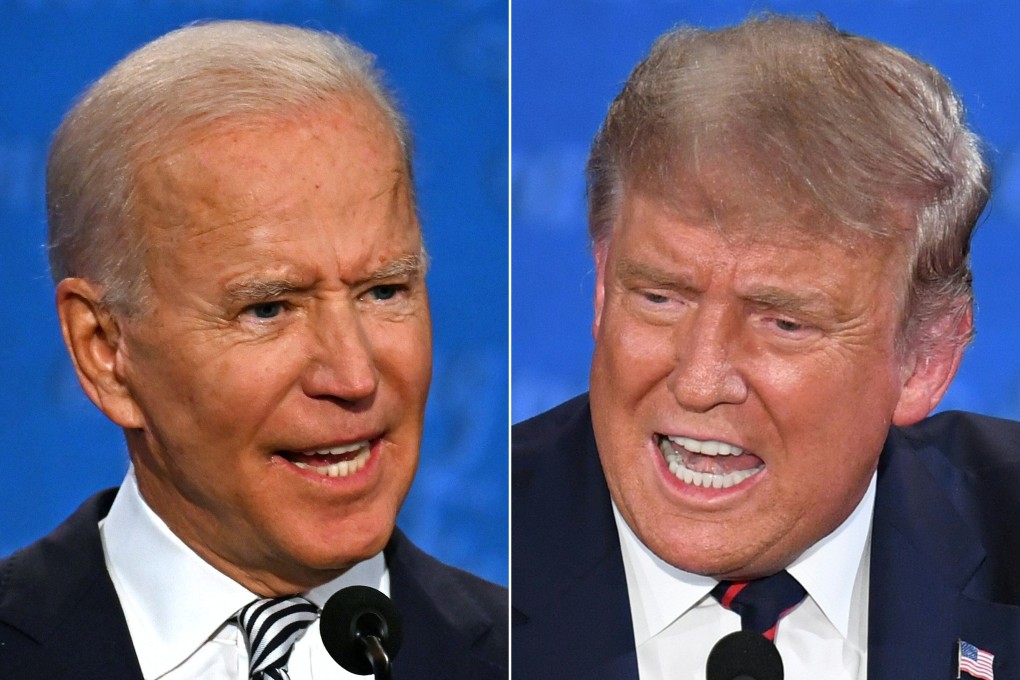 Former US vice-president Joe Biden and US President Donald Trump. Photo: AFP