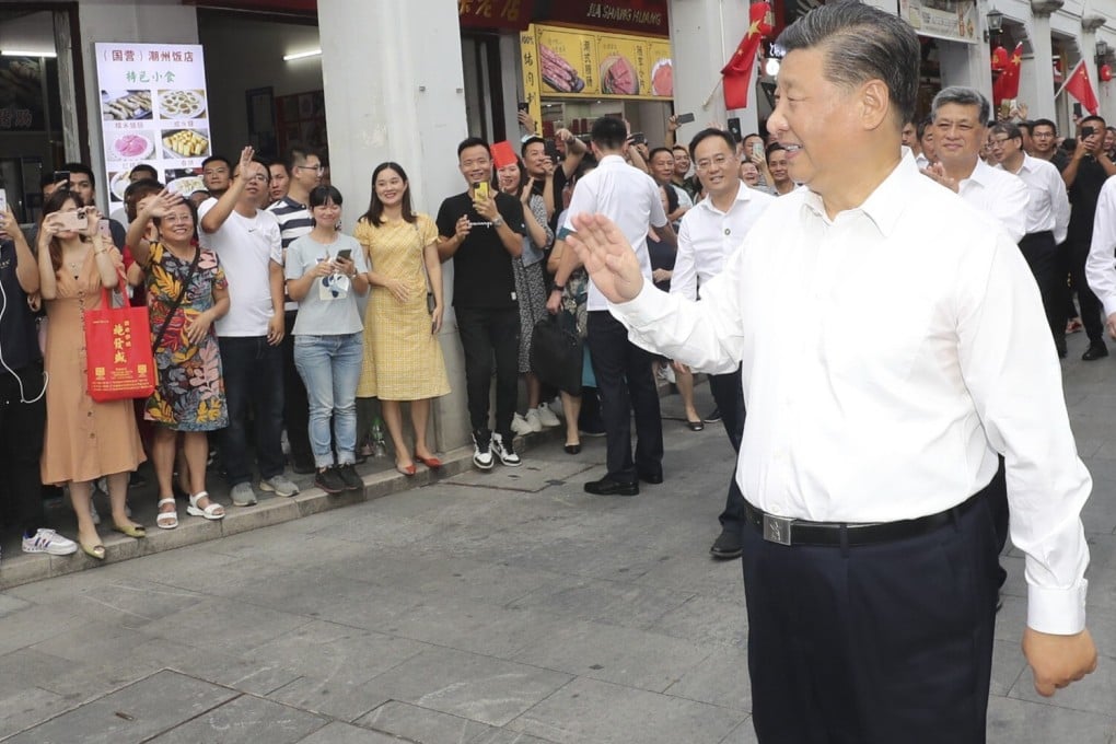 President Xi Jinping began an inspection tour of Guangdong province on Monday ahead of Wednesday’s 40th celebration for Shenzhen’s special economic zone. Photo: Xinhua