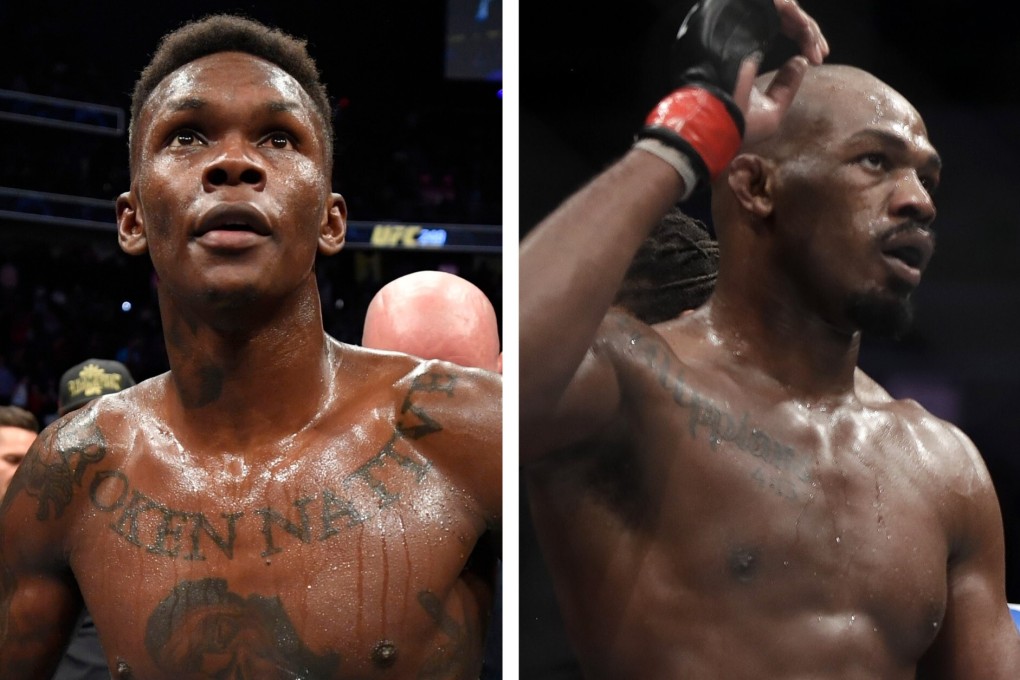 UFC middleweight champion Israel Adesanya and former light heavyweight champion Jon Jones. Photo: AFP, Zuffa