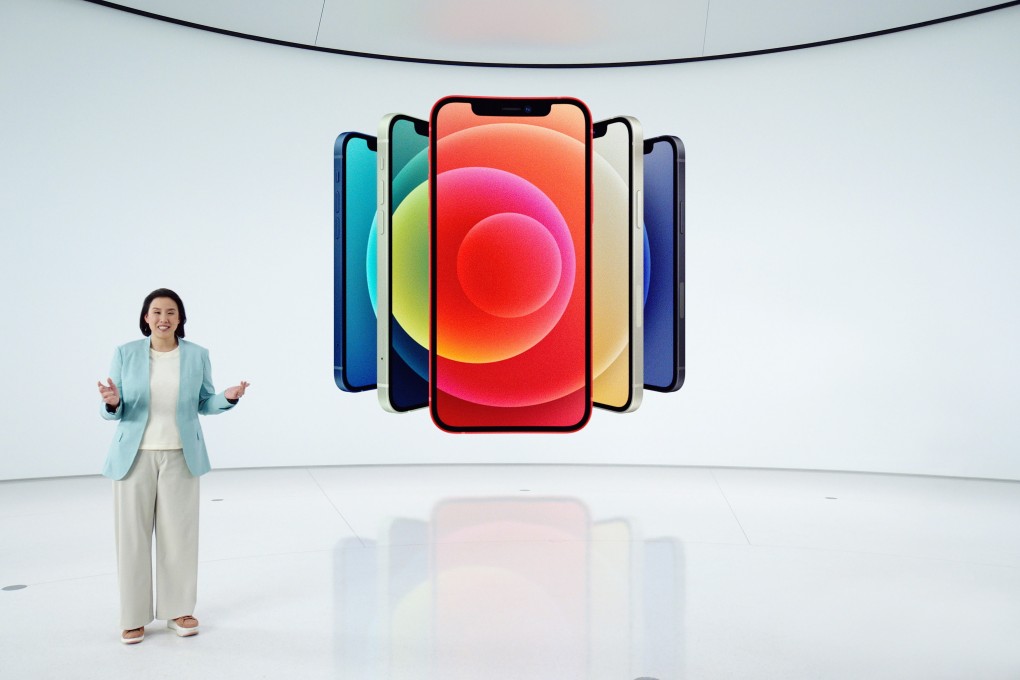 Kaiann Drance, Apple’s vice-president of iPhone product marketing, unveils the all-new iPhone 12 during a special event at Apple Park in Cupertino, California, on October 13. Photo: Handout