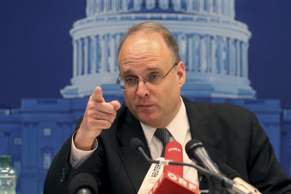 Marshal Billingslea, US special envoy for arms control, attends a news conference in Vienna in June. Photo: AP