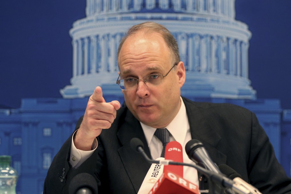 Marshal Billingslea, US special envoy for arms control, attends a news conference in Vienna in June. Photo: AP