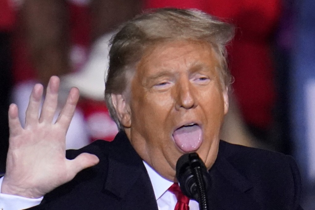 President Donald Trump at his campaign rally in Johnstown, Pennsylvania. Photo: AP