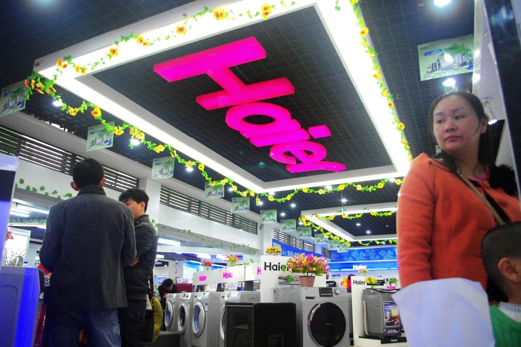 A Haier appliance store in the Hubei provincial capital of Wuhan on 15 March 2014. Photo: ImagineChina