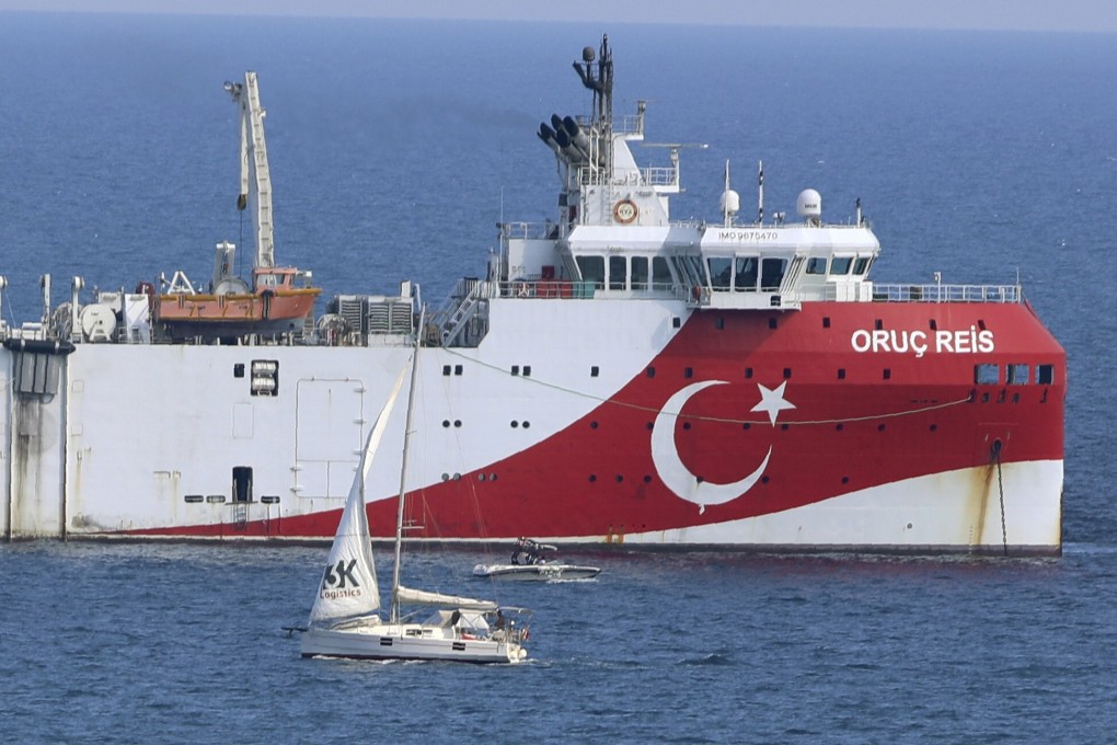 Turkey's research vessel, Oruc Reis. File photo: AP