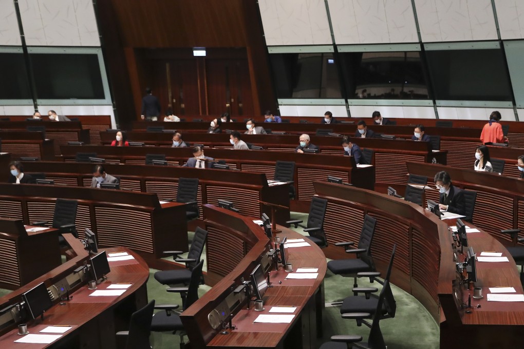 Hong Kong lawmakers return to the Legislative Council on October 14, after the 2016-2020 session was extended for a year over the coronavirus pandemic. Several pan-democratic legislators chose to bow out. Photo: K.Y. Cheng