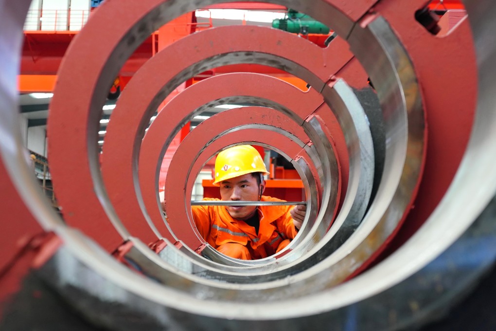 China’s producer price index, reflecting the prices that factories charge wholesalers for their products, shrank 2.1 per cent in September compared to a year earlier, widening slightly from a fall of 2.0 per cent in August. Photo: Xinhua