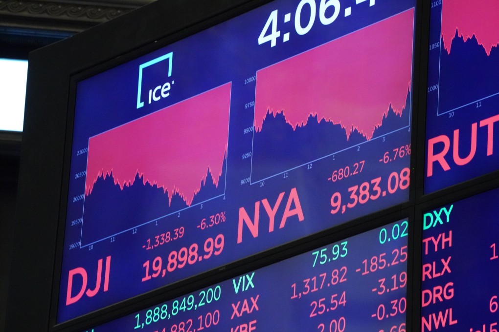 Overnight Wall Street losses and concerns about the impact of US sanctions contribute to the biggest slide in the Hang Seng Index in more than three weeks. Photo: AFP