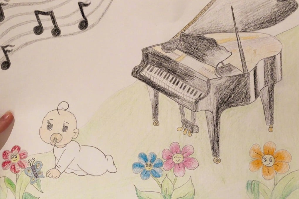 Chinese pianist Lang Lang ended months of speculation on Thursday by posting this drawing of a piano and a baby to announce his wife’s pregnancy on Weibo – China’s Twitter. Photo: Weibo