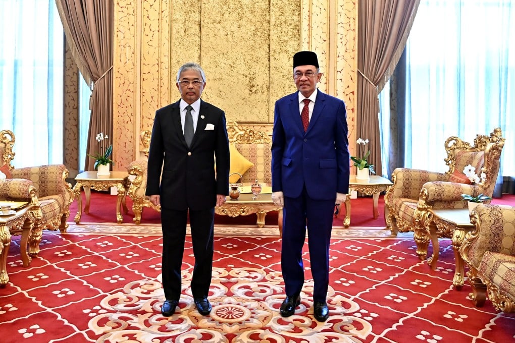 Malaysia’s Sultan Abdullah Sultan Ahmad Shah pictured at his meeting with opposition leader Anwar Ibrahim earlier this week. Photo: Ikhsan Istana Negara/BERNAMA/dpa