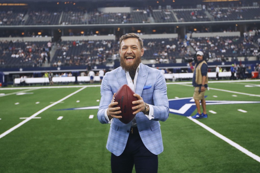 UFC fighter Conor McGregor poses on the sideline before an NFL game between the Dallas Cowboys and the Jacksonville Jaguars in Arlington, Texas, on October 14, 2018. Photo: AP