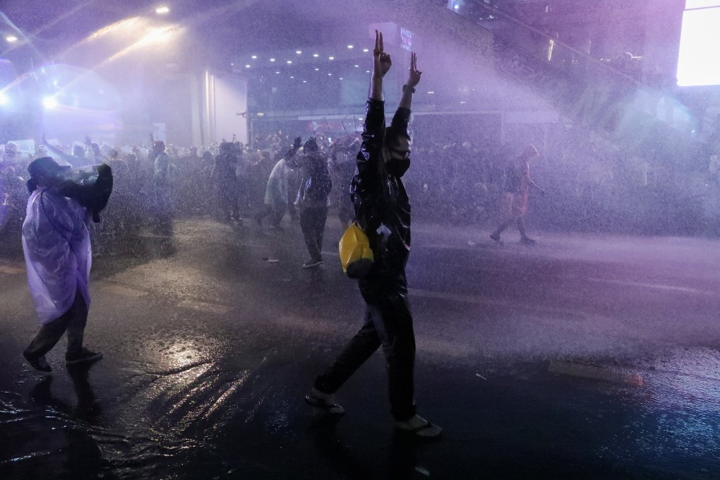 Thai protesters at an anti-government rally in Bangkok on Friday. Photo: Reuters