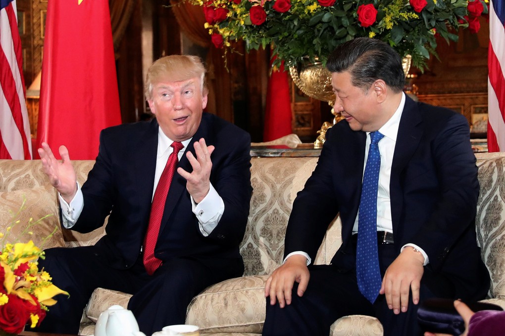 US President Donald Trump and President Xi Jinping of China at Mar-a-Lago estate in Palm Beach, Florida, in 2017. Under Xi, China has narrowed its power gap with the United States. Photo: Reuters
