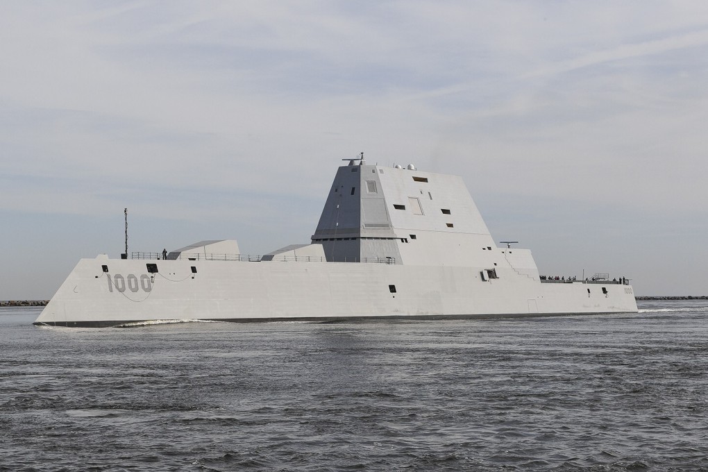 The guided-missile destroyer USS Zumwalt. File photo: AFP