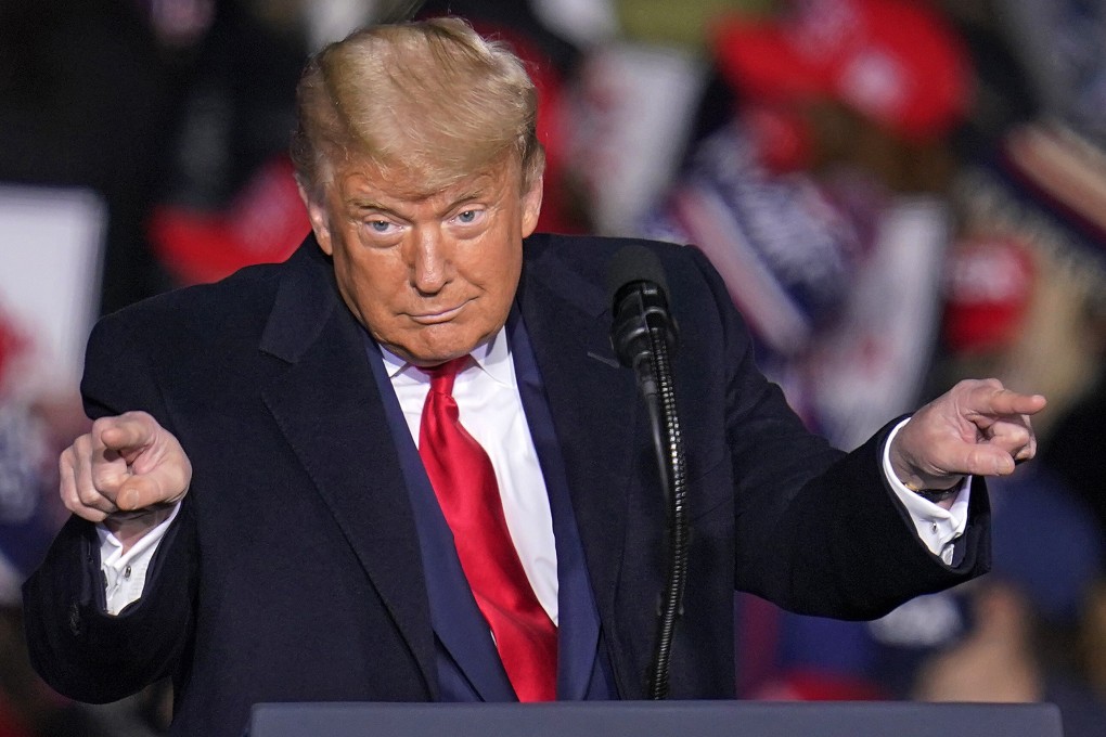 President Donald Trump at a campaign rally in Erie, Pennsylvania. Photo: AP