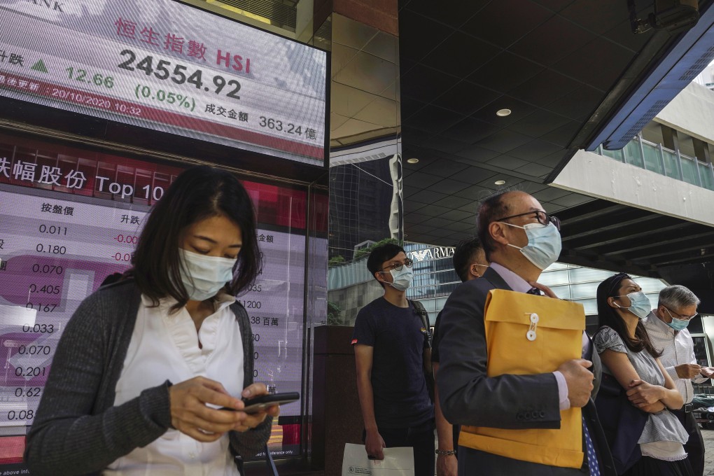 Hong Kong’s benchmark share index has been weighed down by poor earnings outlook of its constituent members. Photo: AP Photo