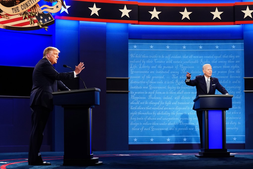 China has emerged as a key campaign issue ahead of the November 3 election between President Donald Trump (left) and Democratic presidential candidate Joe Biden. Photo: EPA-EFE