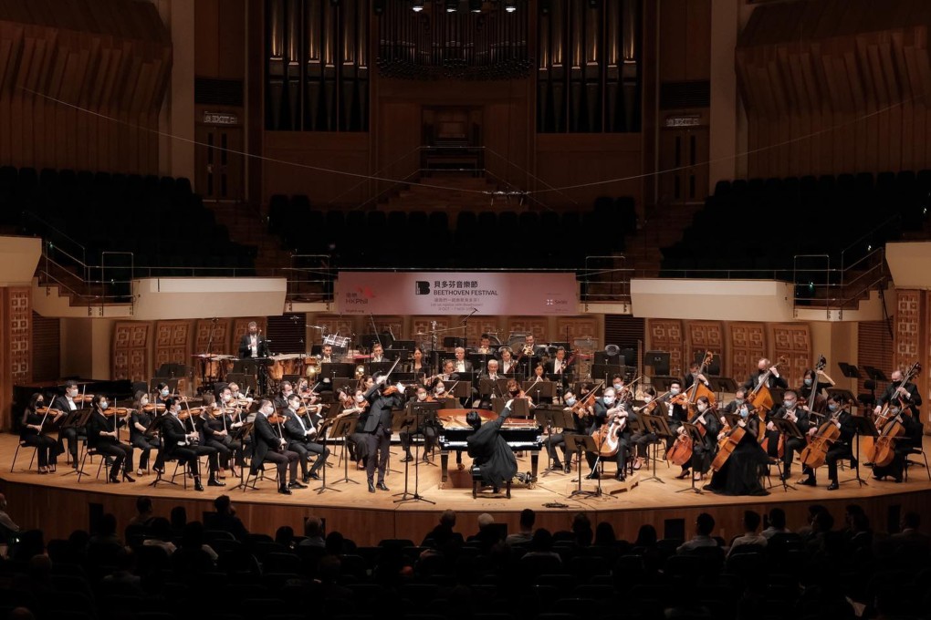 The Hong Kong Philharmonic Orchestra performs its season opener on October 9, days before a musician tested positive for Covid-19. Photo: Facebook