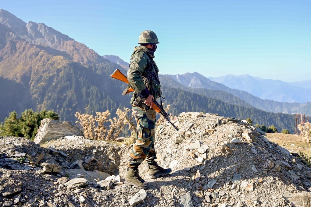 An Indian soldier on guard in the disputed Himalayan border region between China and India. Photo: AFP