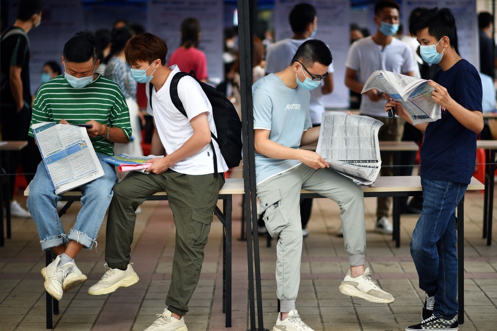 China was the first major economy to bounce back from the coronavirus pandemic, but young Chinese with university degrees are still facing grim job prospects. Photo: Xinhua