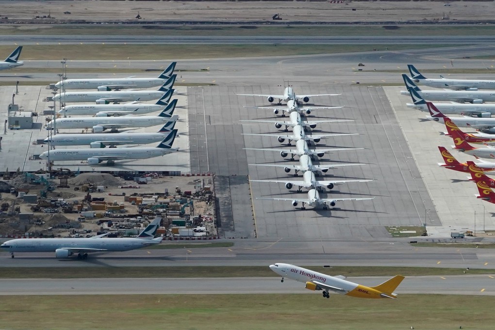 A DHL plane takes off from the Hong Kong International Airport. More than 600 Hong Kong-based companies with exports and imports by air were covered by the survey commissioned by the logistics company. Photo: Felix Wong