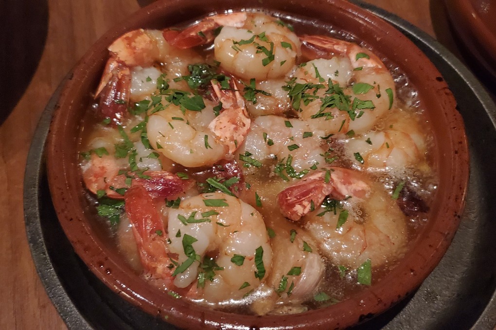 Garlic prawns at Bayfare Social, Rosewood Hong Kong. Photo Tracey Furniss