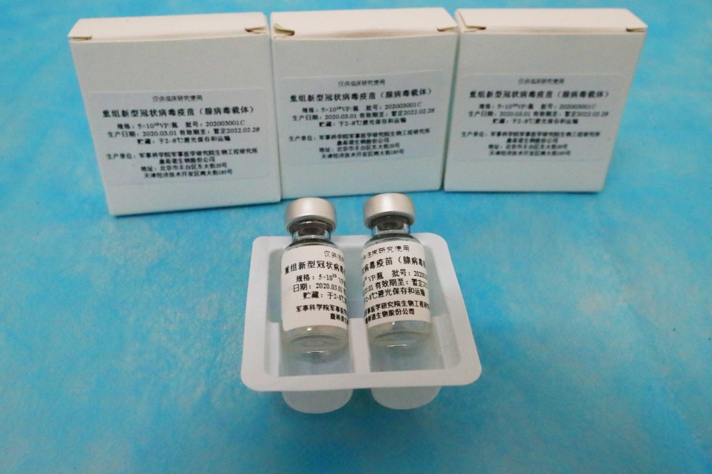 An experimental vaccine developed by Chinese firm CanSino Biologics is one of two made with adenovirus 5 that are in advanced clinical trials. Photo: Reuters