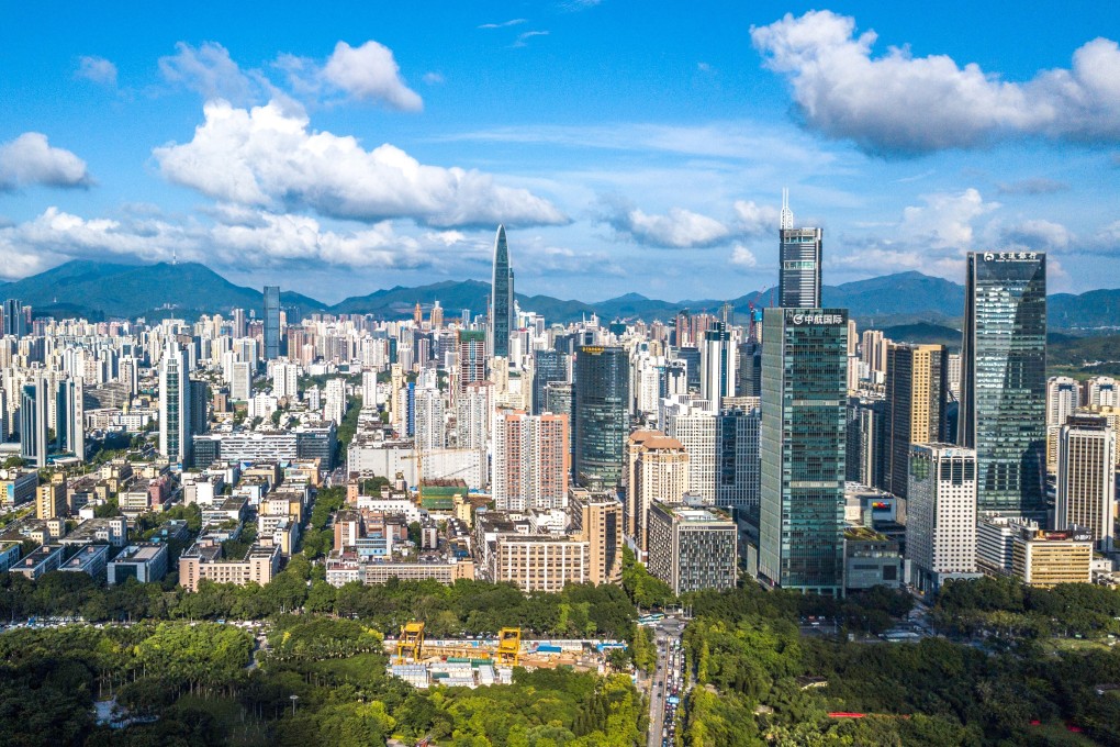 An aerial view of Shenzhen, the hi-tech hub in Guangdong province identified by the central government as the “core engine” of reform to power growth and innovation in the Greater Bay Area, of which Hong Kong is also a part. Photo: Xinhua