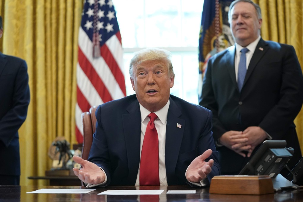 US President Donald Trump announces that Sudan will normalise relations with Israel at the White House in Washington on Friday. Photo: AFP