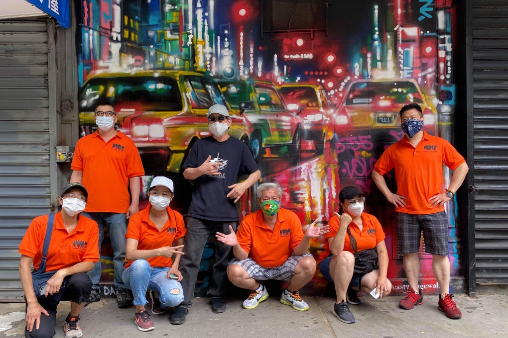 Some members of a neighbourhood “block watch” in Manhattan’s Chinatown, which was organised after incidents of pandemic-inspired racism. Photo: courtesy of Karlin Chan