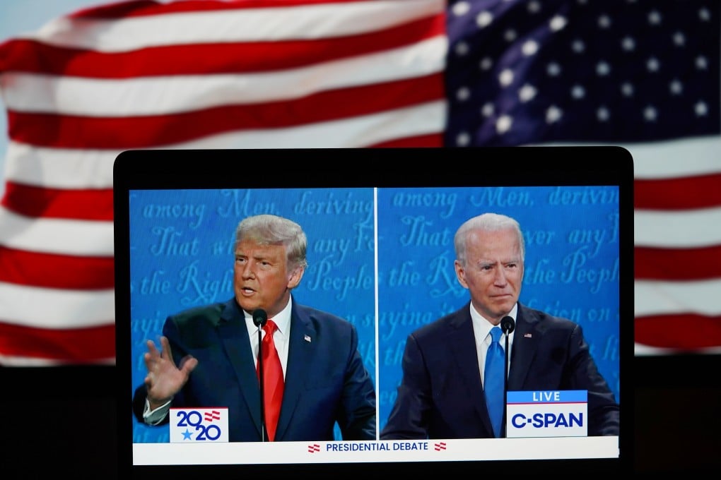 US President Donald Trump and his Democratic challenger Joe Biden attending their final debate in the 2020 presidential race. Photo: Xinhua