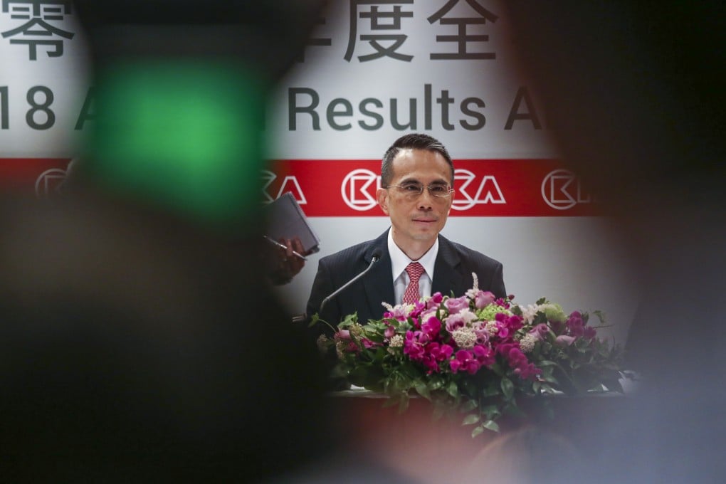 Victor Li Tzar-kuoi, Chairman and Group Co-Managing Director of CK Hutchison, during a media briefing in Central, Hong Kong in March 2019. Photo: Jonathan Wong