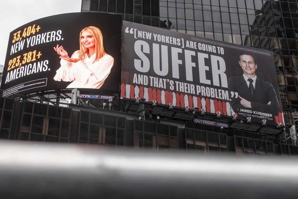 The billboards above Times Square in New York City. Photo: Reuters
