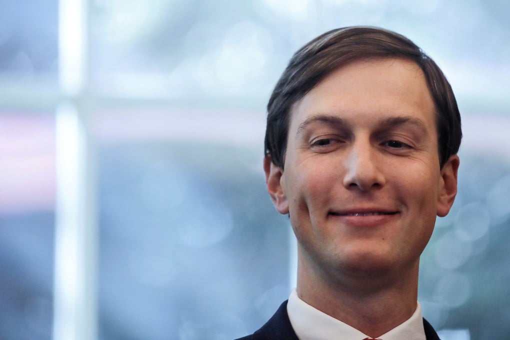 White House senior adviser Jared Kushner looks on during an event in the Oval Office on Friday. Photo: Reuters