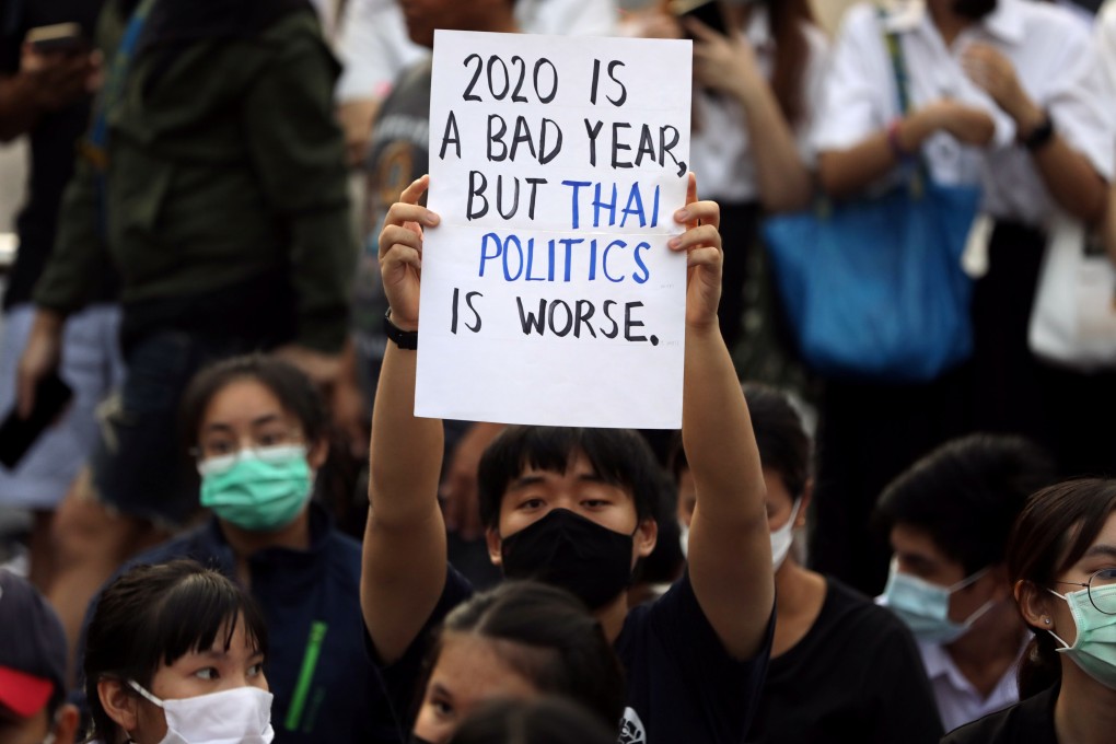 Pro-democracy protesters demonstrate in Bangkok on October 19. Photo: Reuters
