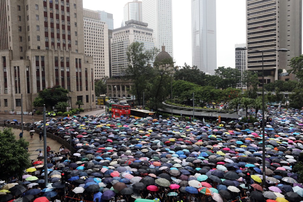 Hong Kong teachers rally for complete withdrawal of the extradition bill at Charter Garden in Central on August 17, 2019. Since the protests, concerns have increasingly been raised in some quarters about teachers politicising the school environment and promoting independence. Photo: Dickson Lee