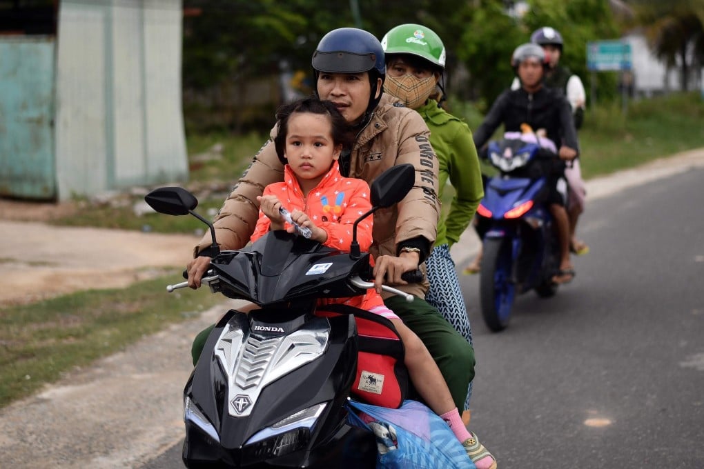 Residents leave for evacuation centres in central Vietnam’s Quang Nam province on October 27, 2020. Photo: AFP