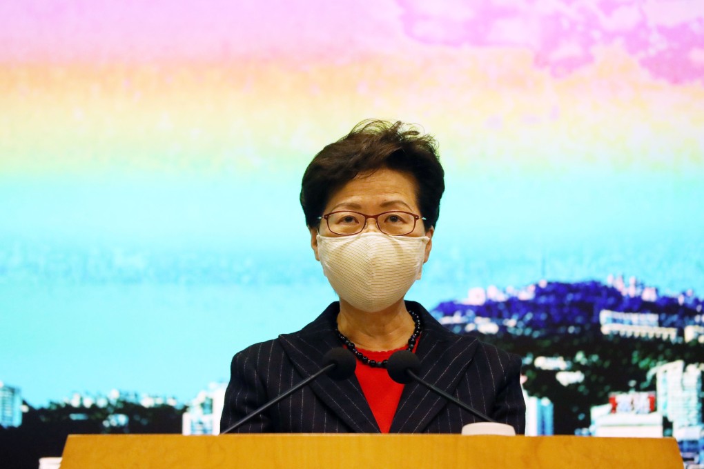 Carrie Lam meets the press in Hong Kong on Tuesday. Photo: May Tse