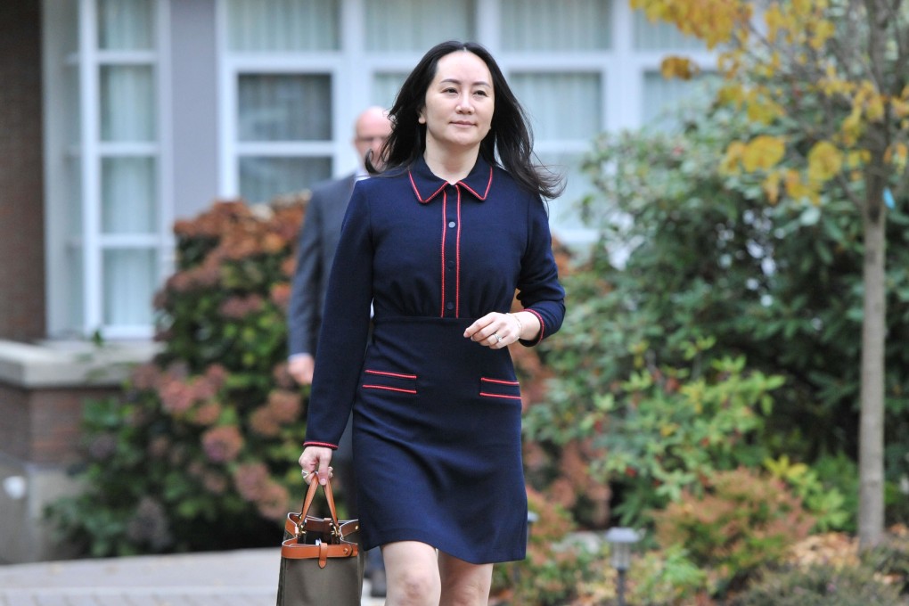 Meng Wanzhou leaves her Vancouver home on Tuesday before a hearing at the Supreme Court of British Columbia. Photo: AFP
