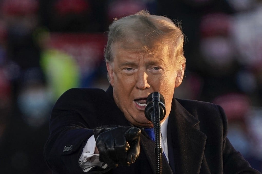 US President Donald Trump speaks at a campaign rally in West Salem, Wisconsin. Photo: AP