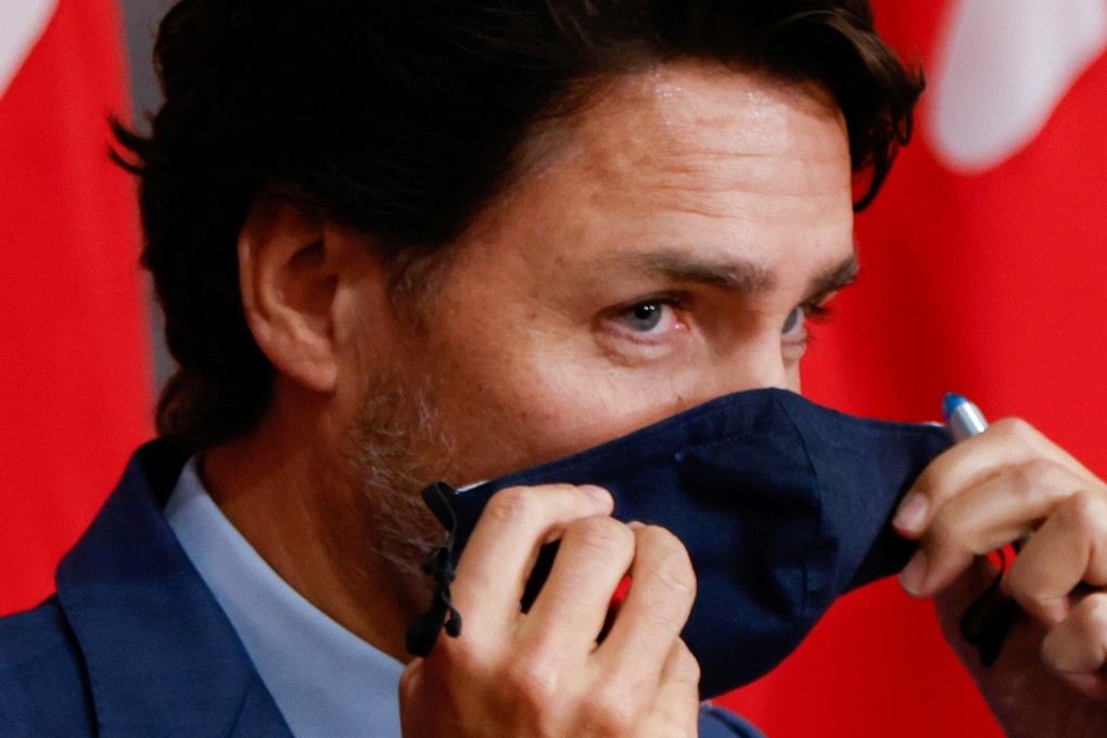 Canada’s Prime Minister Justin Trudeau prepares to leave a news conference on Parliament Hill in Ottawa. Photo: Reuters