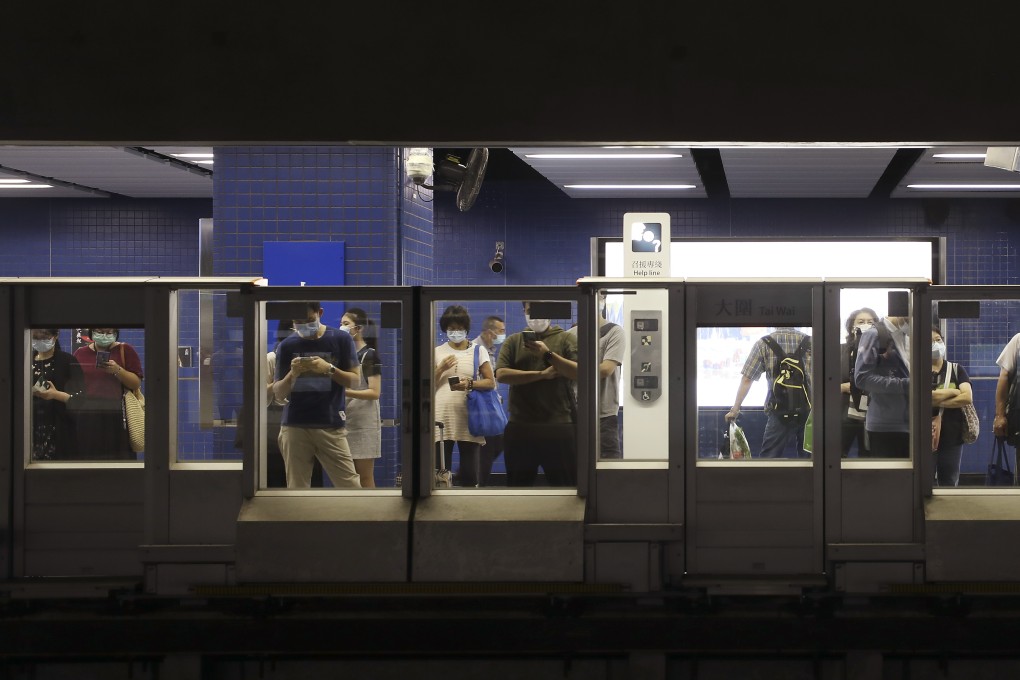 Commuters wait for their train at Tai Wai station in Sha Tin on October 16. Photo: Xiaomei Chen