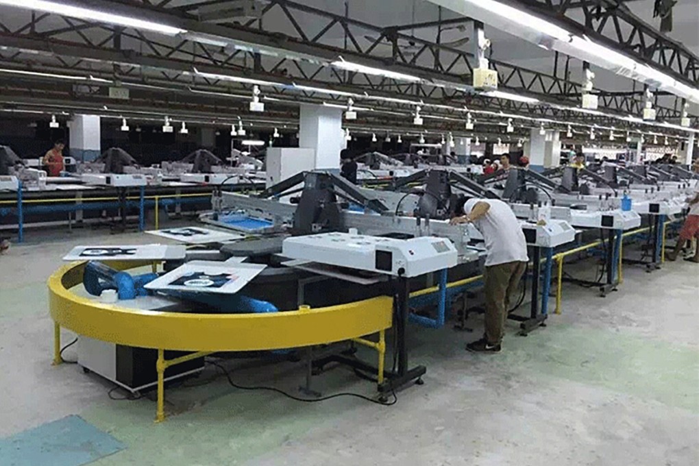 Hi-tech digital garment printers, like these at a Cntop facility in Dongguan, Guangdong province, are helping industry players churn out a wider variety of clothing options on demand. Photo: Cntop