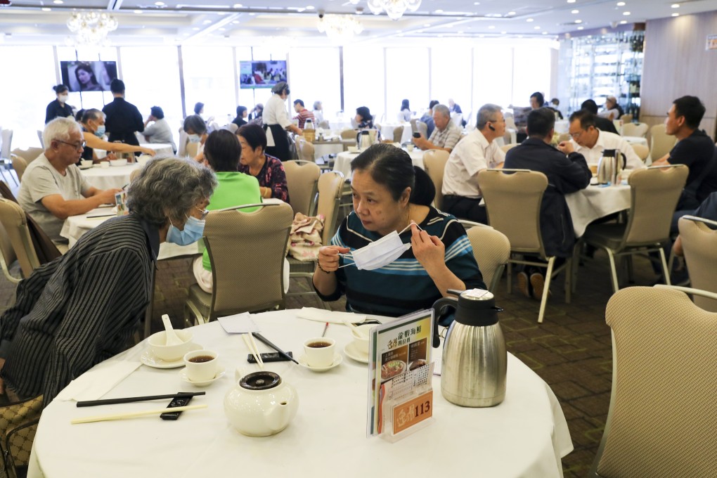 Dining capacity at Hong Kong restaurants was raised to 75 per cent on Friday as a raft of social-distancing restrictions were relaxed. Photo: Edmond So