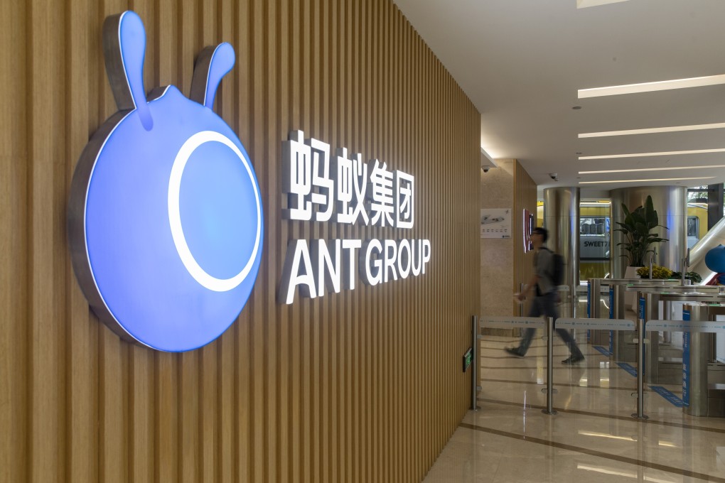 The Ant Group logo is displayed at the company's headquarters in Hangzhou, China, on Monday, Sept. 28, 2020. Photo: Bloomberg