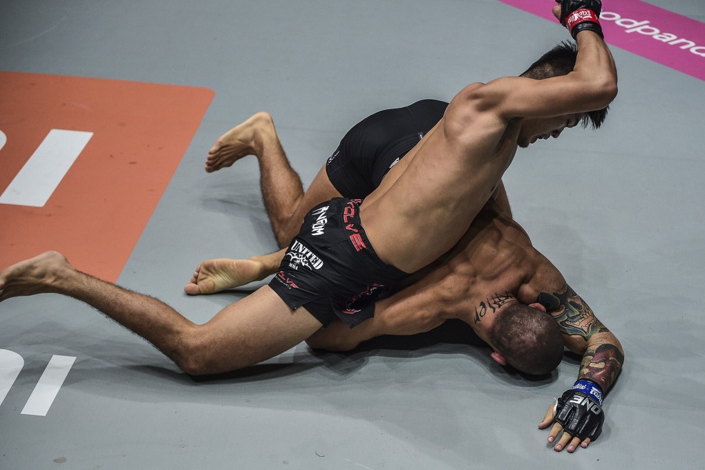 Christian Lee rains down punches on Iuri Lapicus' head. Photos: ONE Championship