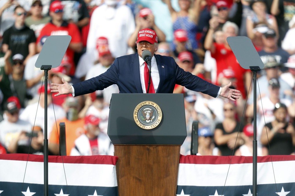 US President Donald Trump gives a campaign speech on Thursday in Tampa, Florida. Photo: Getty Images/AFP